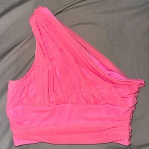 pink off the shoulder top